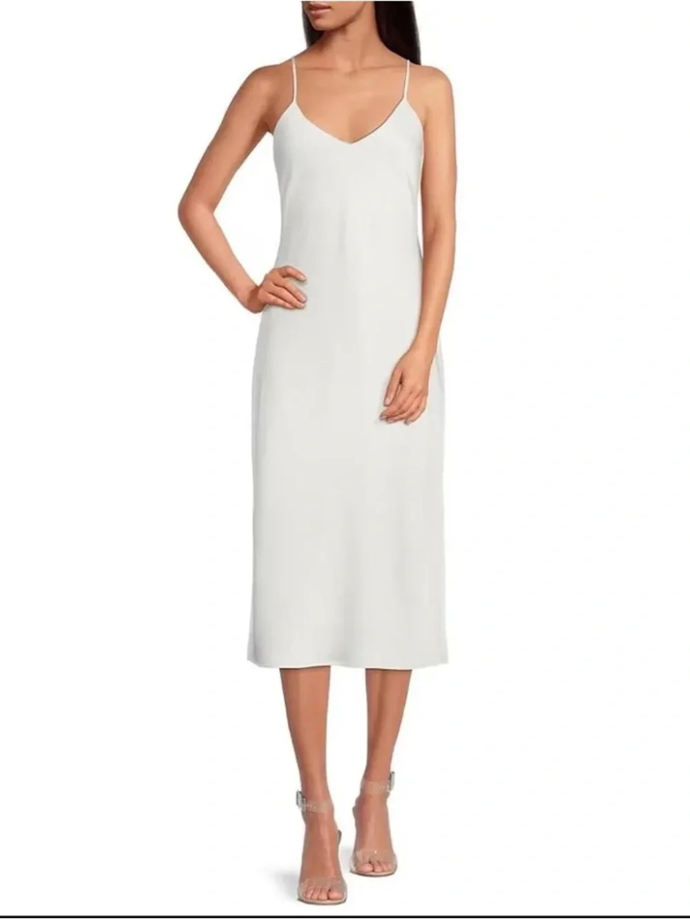 gianni bini midi dress Gianni Bini Midi Dress Light Green Spaghetti Strap Ruffle Hem Vintage y2k Small